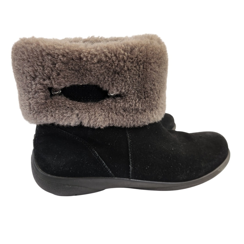 ABEO Women's Zahra Black Suede Sheepskin‎ Lined Boots Size 7